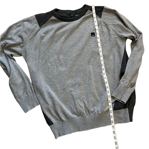 MENS BENCH Grey Colour Blocked Crew Neck Knit Pullover Sweater XXL - Picture 5 of 8